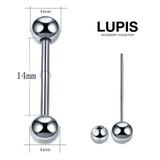 【14G】シルバーシンプルストレートバーベルボディピアス | LUPIS | 詳細画像3 