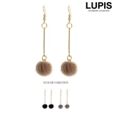 ゴールドスティック×ファーボールフックピアス | LUPIS | 詳細画像1 