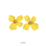 イエロー | マットカラーフラワーピアス   | LUPIS