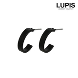 ブラック | プレートハーフフープピアス | LUPIS