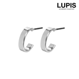 シルバー | プレートハーフフープピアス | LUPIS