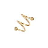 ゴールド | 【16G】ダブルスパイラルバーベルボディピアス | LUPIS