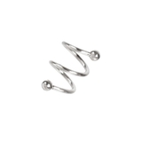 シルバー | 【16G】ダブルスパイラルバーベルボディピアス | LUPIS