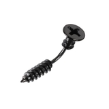 ブラック | 【16G】ネジモチーフバナナバーベルボディピアス・へそピアス | LUPIS