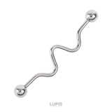 【14G】ウェーブインダストリアルロングバーベルボディピアス | LUPIS | 詳細画像4