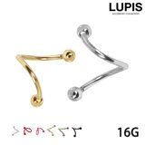 【16G】シンプルカラースパイラルバーベルピアス | LUPIS | 詳細画像1