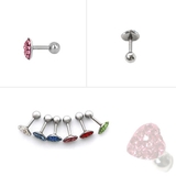 【16G】パヴェカラーハートストレートバーベルボディピアス 【サージカルステンレ… | LUPIS | 詳細画像3 