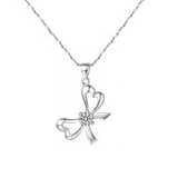 ハートリボンキュービックジルコニアネックレス【LACORDE】 | LACORDE | 詳細画像1