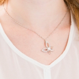 四つ葉バタフライキュービックジルコニアネックレス【LACORDE】 | LACORDE | 詳細画像2