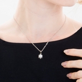 フラワーモチーフキュービックジルコニアネックレス【LACORDE】 | LACORDE | 詳細画像4