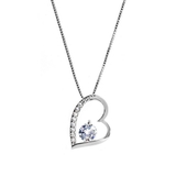 ハートキュービックジルコニアデザインネックレス【LACORDE】 | LACORDE | 詳細画像1