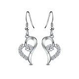 ハートキュービックジルコニアデザインフックピアス【LACORDE】 | LACORDE  | 詳細画像1 