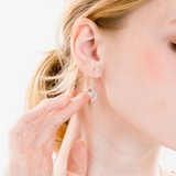 ハートキュービックジルコニアデザインフックピアス【LACORDE】 | LACORDE  | 詳細画像4 