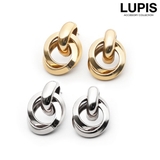 ツインリングメタルピアス【ピアス レディース ツイスト | LUPIS | 詳細画像1 