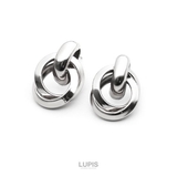 シルバー | ツインリングメタルピアス【ピアス レディース ツイスト | LUPIS