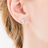 フラワーデザインキュービックジルコニアピアス【LACORDE】 | LACORDE  | 詳細画像3 