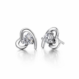 ハートキュービックジルコニアデザインピアス【LACORDE】 | LACORDE  | 詳細画像1 