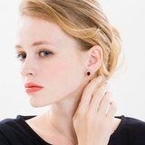 ルビーカラーキュービックストーンピアス【LACORDE】 | LACORDE  | 詳細画像3 