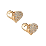 キュービックハートパヴェゴールドピアス【LACORDE】 | LACORDE  | 詳細画像2 