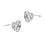 シルバーハートキュービックピアス【LACORDE】 | LACORDE  | 詳細画像2 