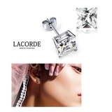 スクエアキュービックジルコニアピアス【LACORDE】 | LACORDE | 詳細画像2