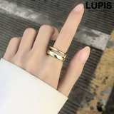 変形ダブルラインリング【指輪】 | LUPIS | 詳細画像1