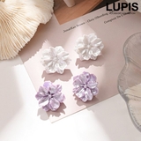 ラスターカラーフラワーイヤリング【クリップ式】 | LUPIS | 詳細画像1
