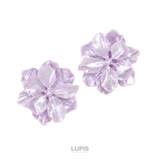 パープル | ラスターカラーフラワーイヤリング【クリップ式】 | LUPIS