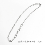 アシンメトリーメタルチェーンネックレス | LUPIS | 詳細画像9 