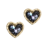 ピアス×ネイビー | ドロップハートピアス・イヤリング | LUPIS
