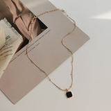 ラウンドスクエア×ステーションボールチェーンネックレス | LUPIS | 詳細画像2 