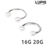 ≪16G・20G≫パールサーキュラーバーベルボディピアス | LUPIS | 詳細画像1 