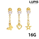 ≪16G≫ショートチェーンモチーフストレートバーベルボディピアス 【プチプラ 3… | LUPIS | 詳細画像1 