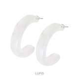 ホワイト | アクリルカラーフープピアス | LUPIS