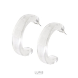 クリア | アクリルカラーフープピアス | LUPIS