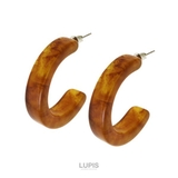 ブラウン | アクリルカラーフープピアス | LUPIS