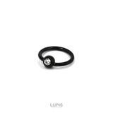 【14G】ブラックジュエルキャプティブビーズリングボディピアス | LUPIS | 詳細画像3 