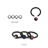 【14G】ブラックジュエルキャプティブビーズリングボディピアス | LUPIS | 詳細画像5 