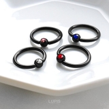【14G】ブラックジュエルキャプティブビーズリングボディピアス | LUPIS | 詳細画像6 