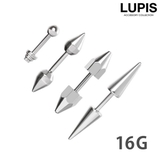 ≪16G≫バラエティスパイクストレートバーベルボディピアス 【プチプラ 316L | LUPIS | 詳細画像1 