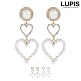 パール×2連ハートピアス | LUPIS | 詳細画像1