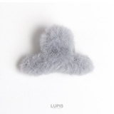 グレー | モコモコファーバンスヘアクリップ【小さめ】 | LUPIS
