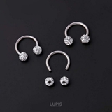 【16G】パヴェボールサーキュラーバーベルボディピアス | LUPIS | 詳細画像4 