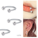 【16G】パヴェボールサーキュラーバーベルボディピアス | LUPIS | 詳細画像5 