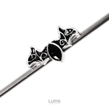 【14G】コウモリインダストリアルロングバーベルボディピアス | LUPIS | 詳細画像4 