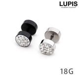 【18G】パヴェダンベルストレートバーベルボディピアス | LUPIS | 詳細画像1 