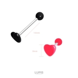 【14G】ぷっくりハートストレートバーベルボディピアス | LUPIS | 詳細画像6 