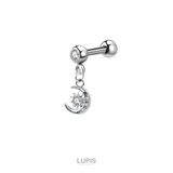 【16G】クロス×ムーンストレートバーベルボディピアス | LUPIS | 詳細画像2