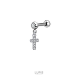 【16G】クロス×ムーンストレートバーベルボディピアス | LUPIS | 詳細画像3