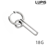 【18G】スクエア×サークルチャームリングボディピアス | LUPIS | 詳細画像1 